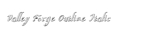 Valley Forge Outline Italic