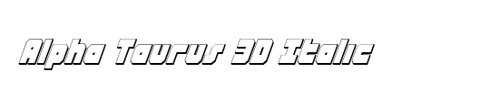 Alpha Taurus 3D Italic