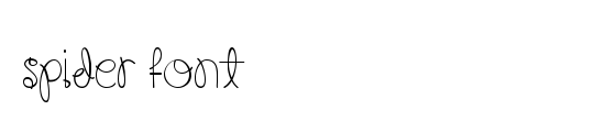 SPIDER font