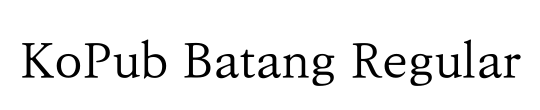 KoPub Batang