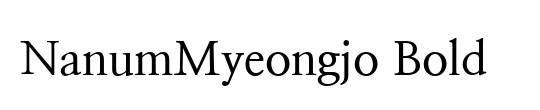 NanumMyeongjo