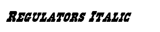 Regulators Italic