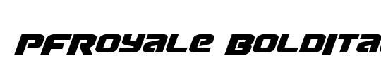 PFRoyale BoldItalic