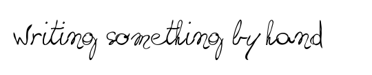 writing something by hand_DEMO