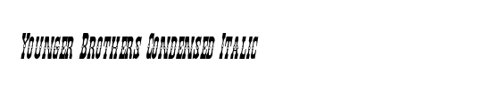 Younger Brothers Condensed Italic