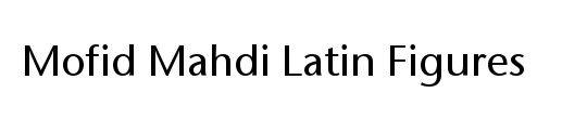 Mofid Mahdi Latin Figures