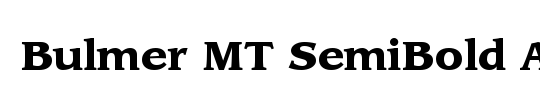 Bulmer MT SemiBold Alt