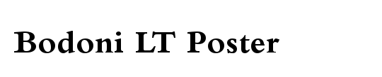 Bodoni LT Poster