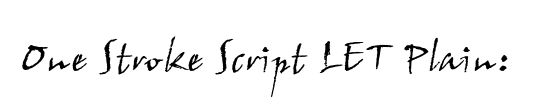 One Stroke Script LET