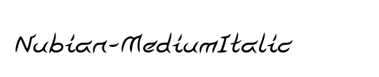 Nubian-MediumItalic