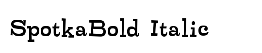 SpotkaBold Italic